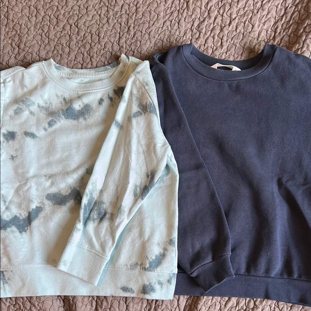 Tie Dye and Solid Sweatshirt Set